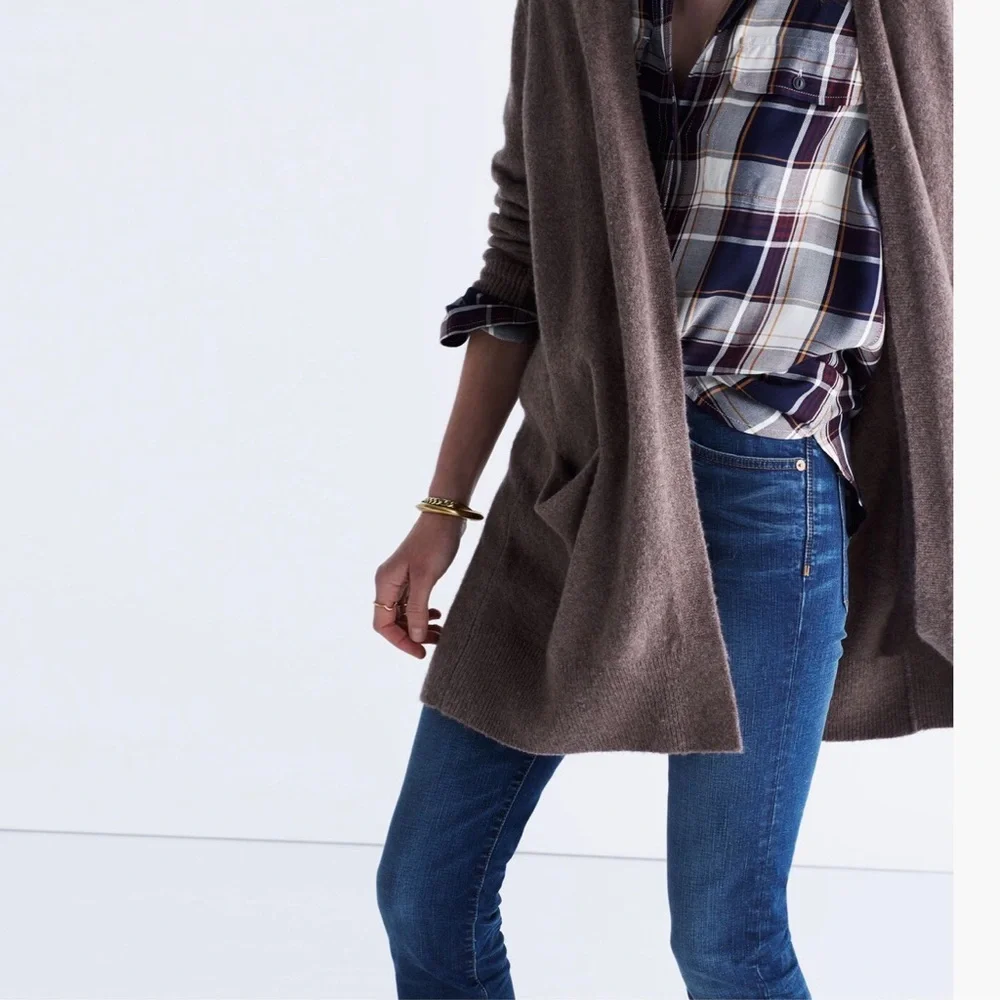 Madewell Ryder Cardigan Sweater in Heather Root Size L - Picture 7 of 12